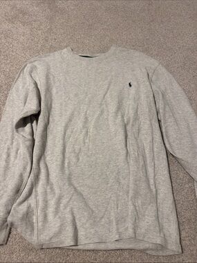 Polo by Ralph Lauren Light Gray Crewneck Long-Sleeve Shirt